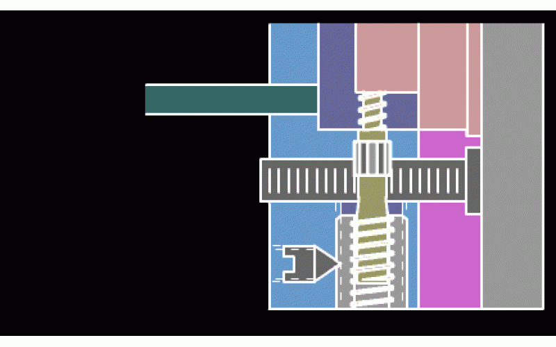 利用開合模脫側(cè)螺紋機構(gòu)模具-深圳市模具廠整理提供