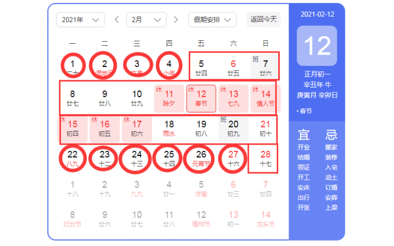 所有企業(yè)在2月份春節(jié)的過程中，只有10個工作日上班，而且是陸陸續(xù)續(xù)的走人或者來人